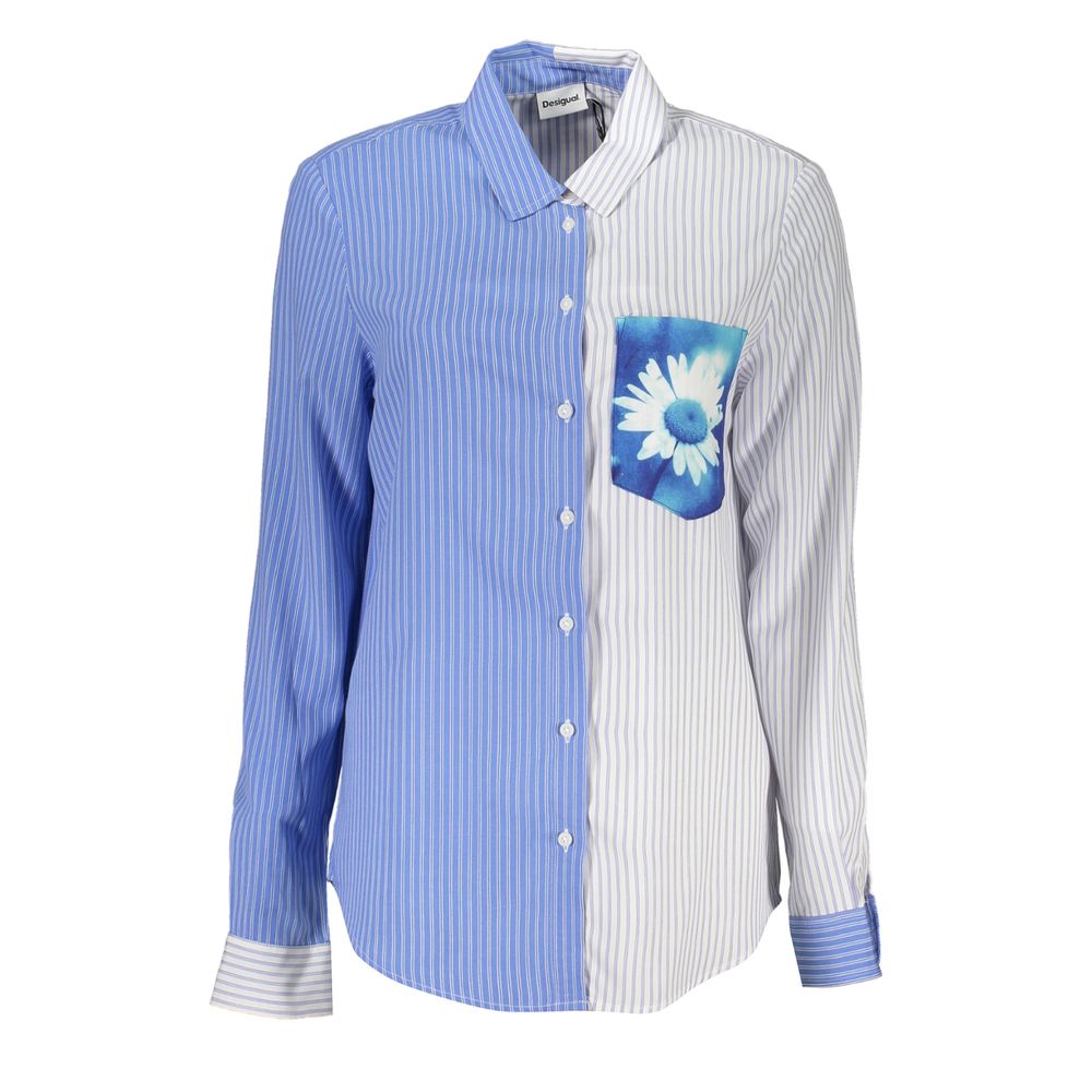 Desigual Azzurro Viscose Women Shirt | Regal Royce