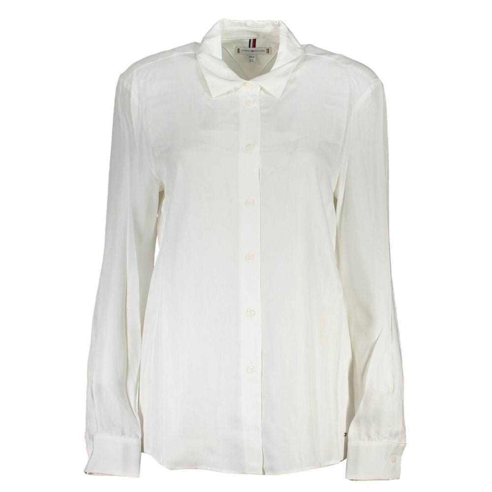 Tommy Hilfiger Bianco Viscose Women Shirt | Regal Royce
