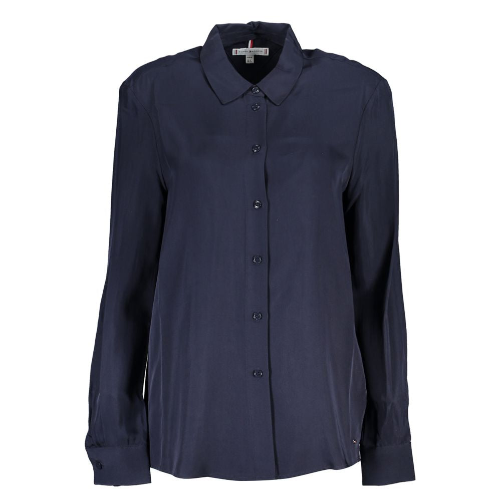 Tommy Hilfiger Blue Viscose Women Shirt | Regal Royce