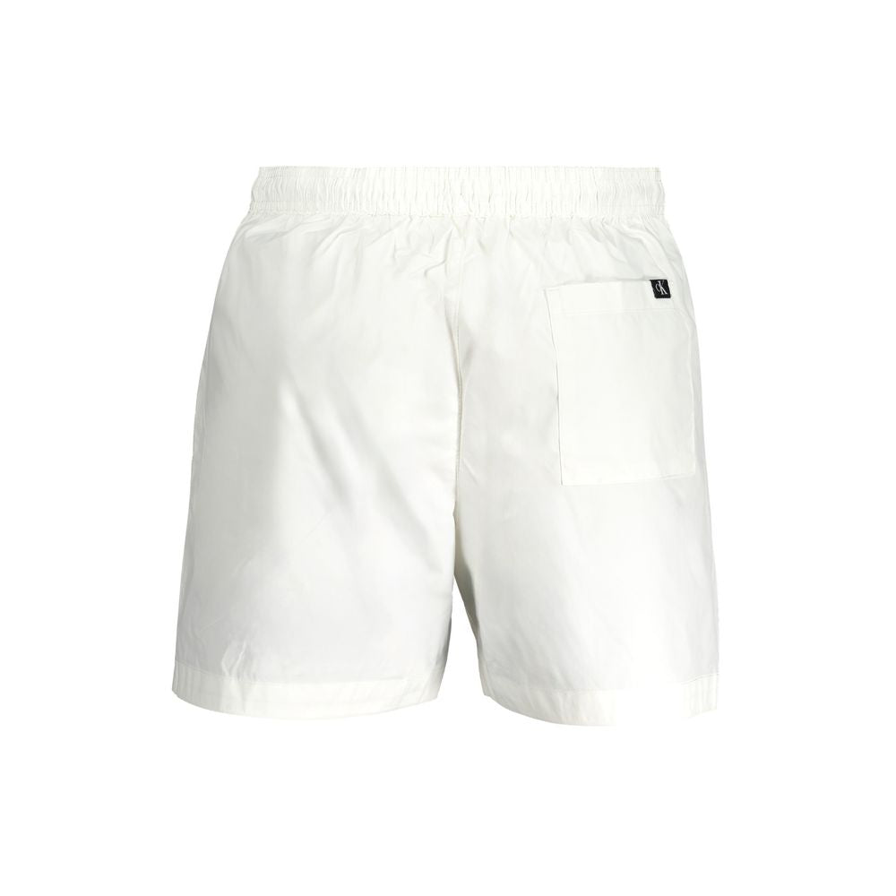 Calvin Klein White Polyester Men's Swim Boxer | Regal Royce