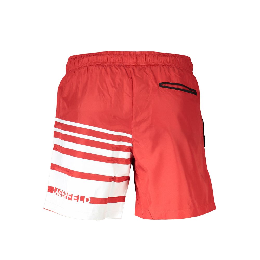 Karl Lagerfeld Rosso Poliestere Men's Swim Boxer | Regal Royce