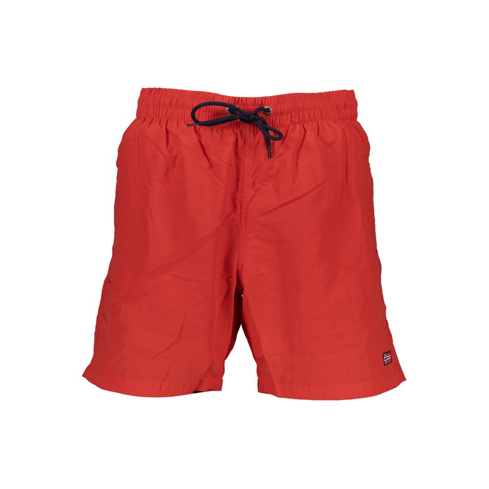 Norway 1963 Rosso Poliammide Men's Swim Boxer | Regal Royce