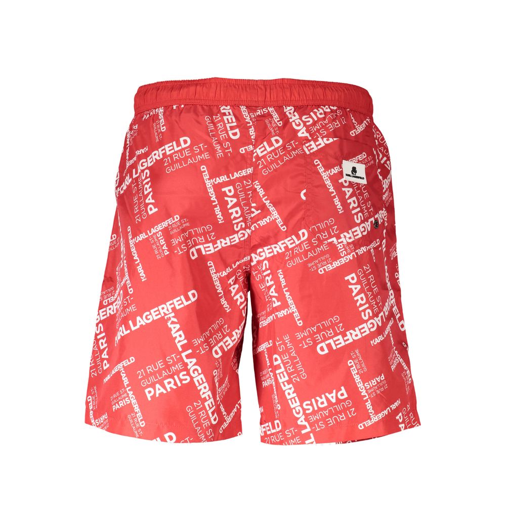 Karl Lagerfeld Red Polyester Men Swimwear | Regal Royce