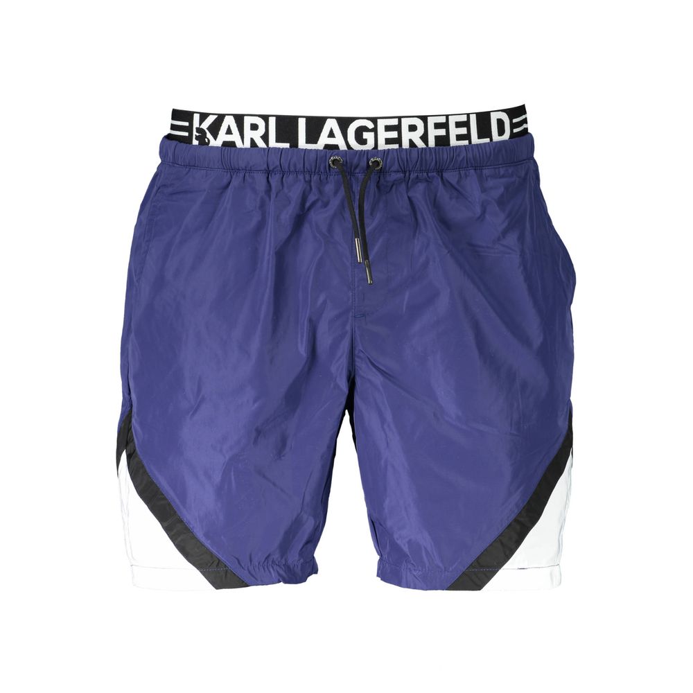 Karl Lagerfeld Blu Polyester Men's Swim Boxer | Regal Royce