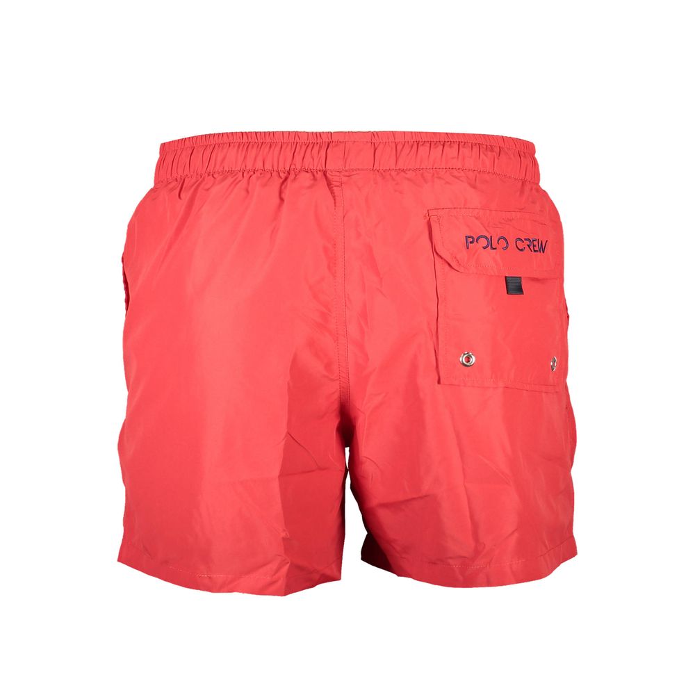La Martina Red Polyester Men's Swim Trunk | Regal Royce