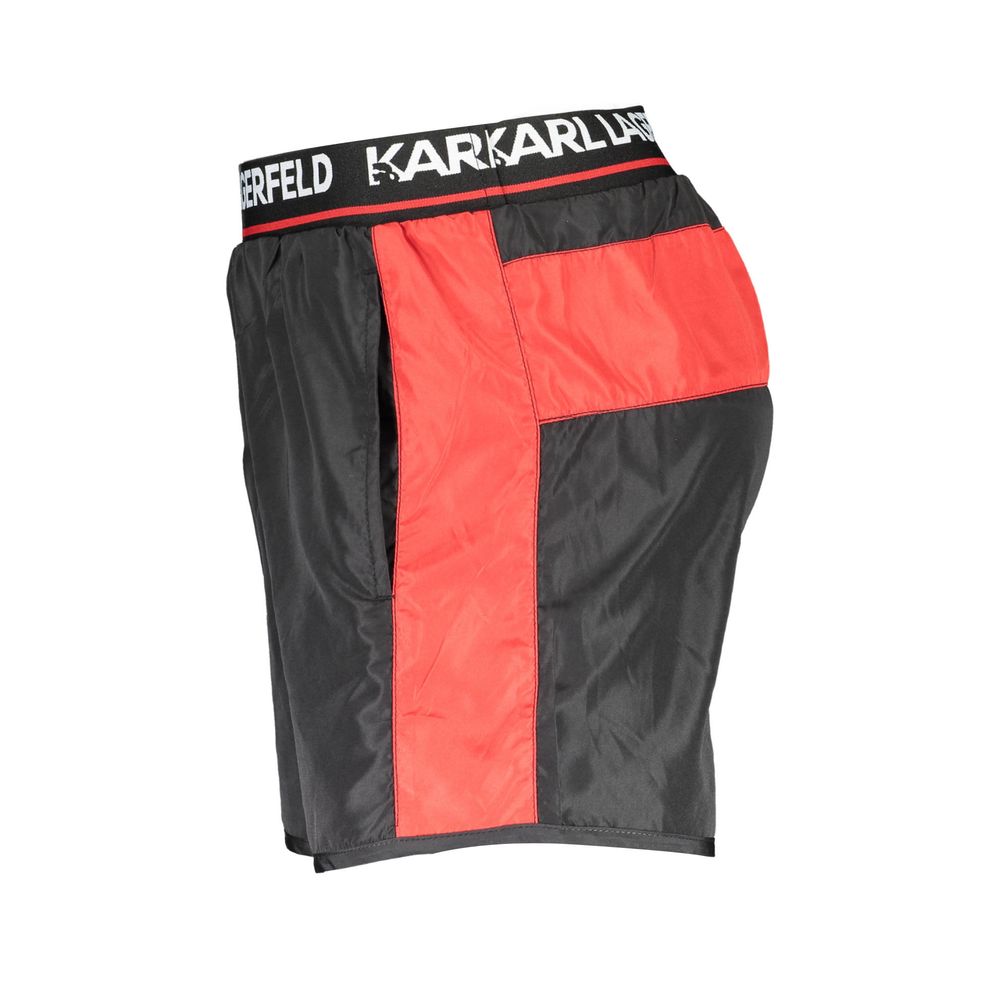 Karl Lagerfeld Nero Poliestere Mens Swim Boxer | Regal Royce
