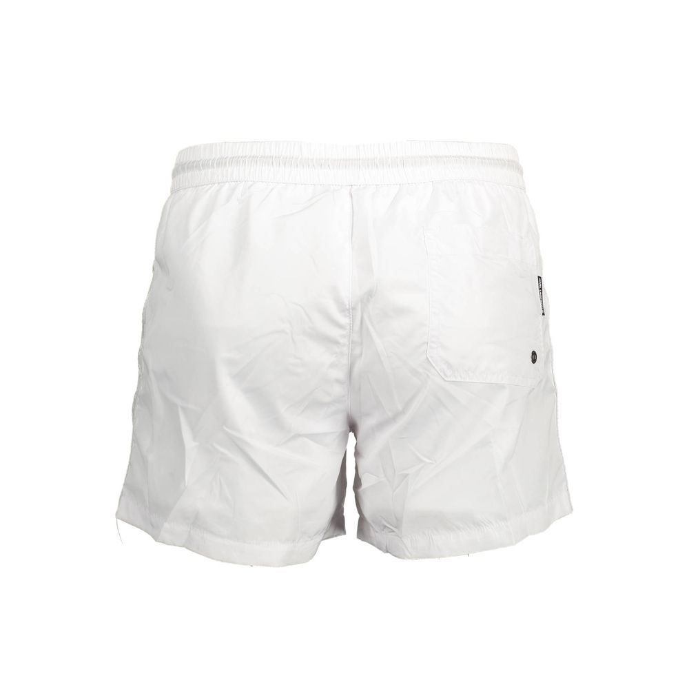 Karl Lagerfeld Bianco Polyester Men's Swim Boxer | Regal Royce