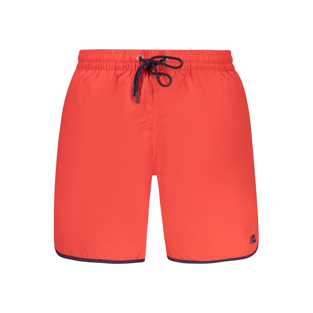 Norway 1963 Rosso Poliammide Men's Swim Boxer | Regal Royce