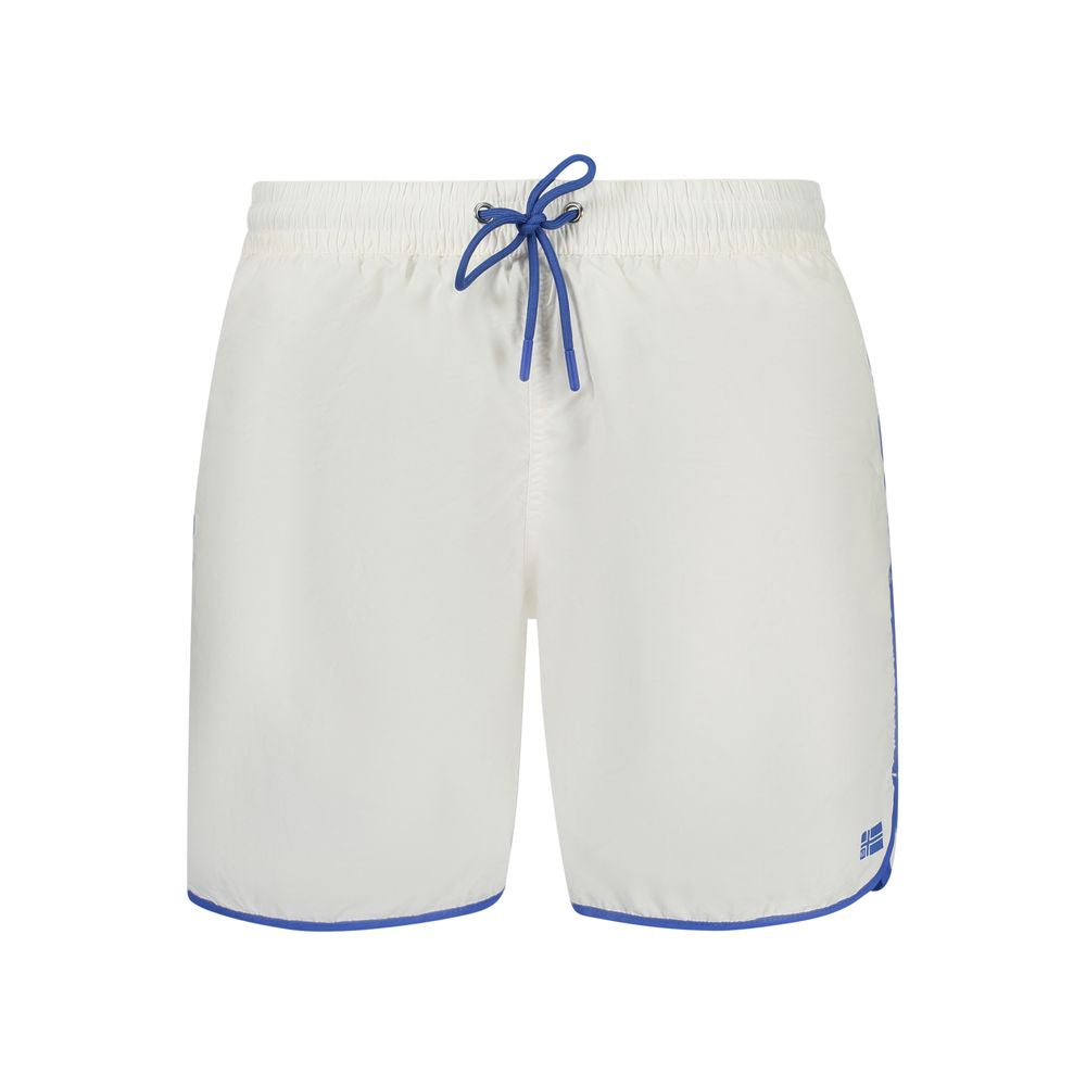 Norway 1963 Bianco Poliammide Men's Swim Boxer | Regal Royce