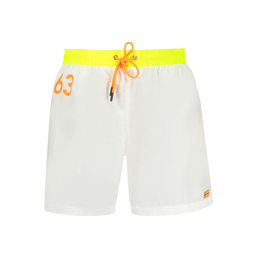 Norway 1963 Bianco Poliammide Mens Swim Boxer | Regal Royce