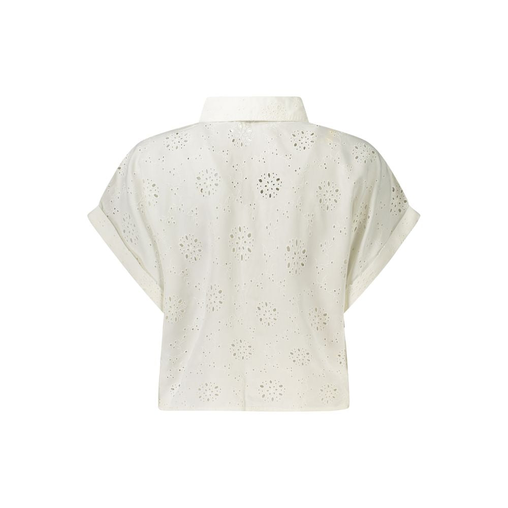 Guess Jeans White Lyocell Women Shirt | Regal Royce