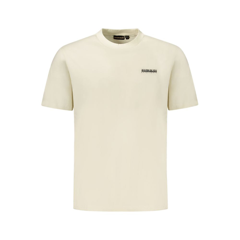 Napapijri Beige Cotton Men T-Shirt | Regal Royce
