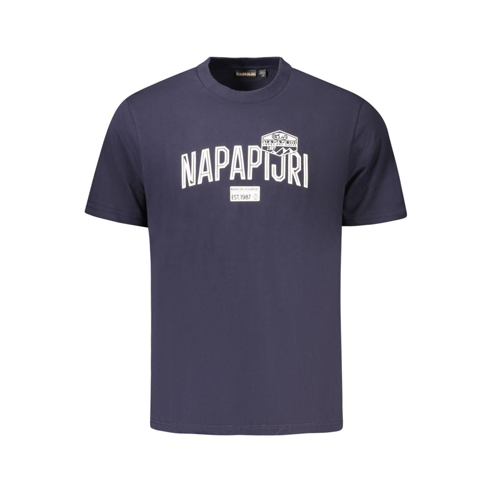 Napapijri Blue Cotton Men's T-Shirt | Regal Royce