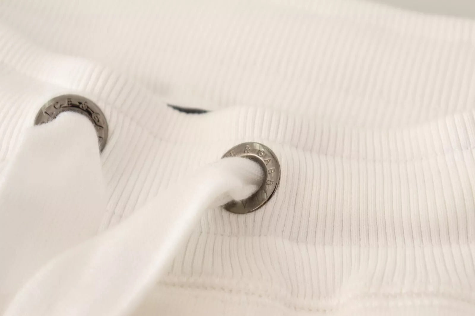 Dolce & Gabbana White Cotton Logo Patch Sweatpants Jogging Pants | Regal Royce