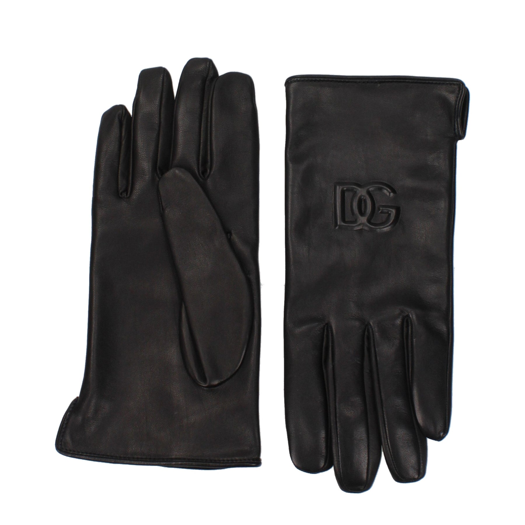 Dolce & Gabbana Black Leather Gloves | Regal Royce