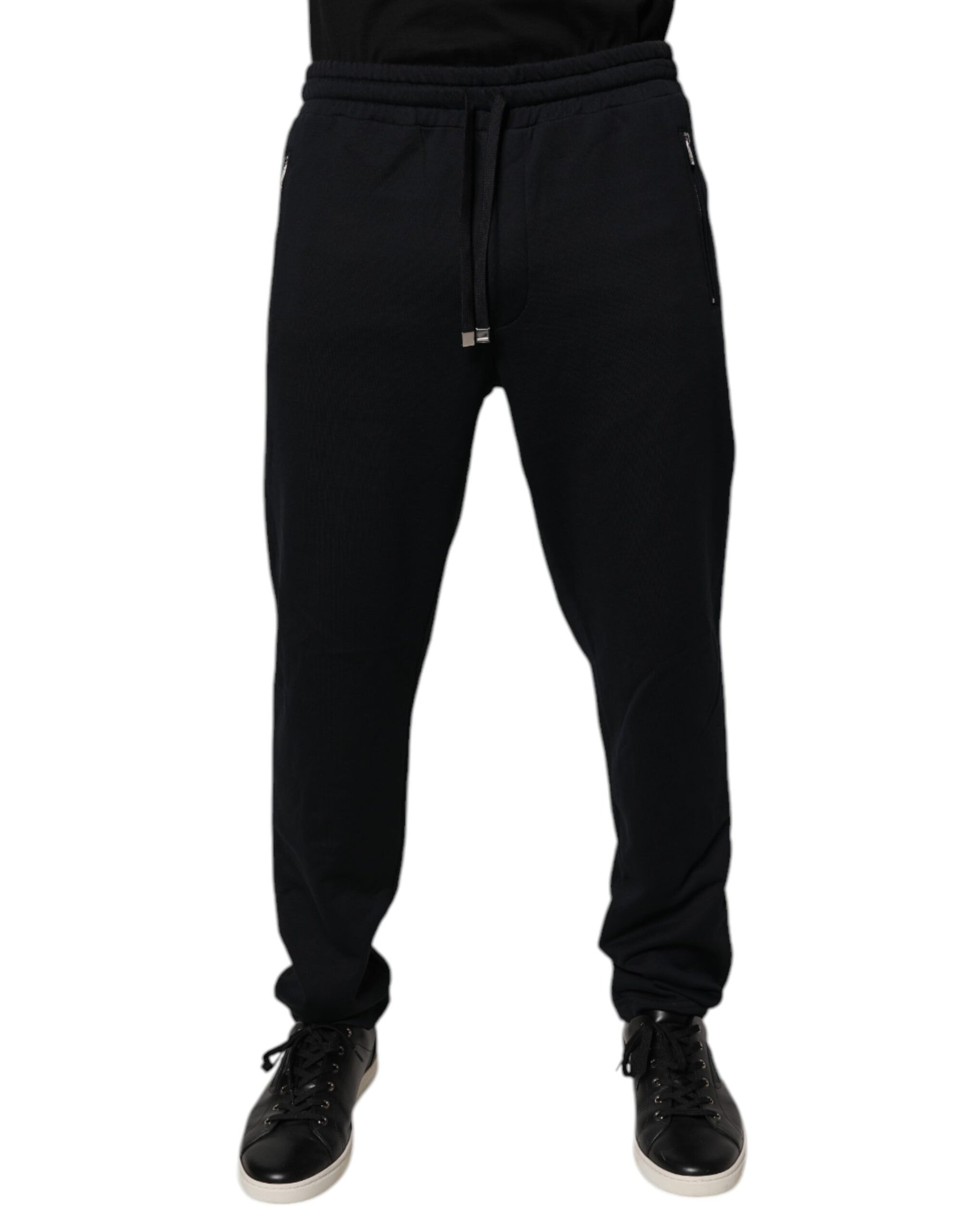 Dolce & Gabbana Blue Cotton Jogger Jogging Men Trouser Pants | Regal Royce