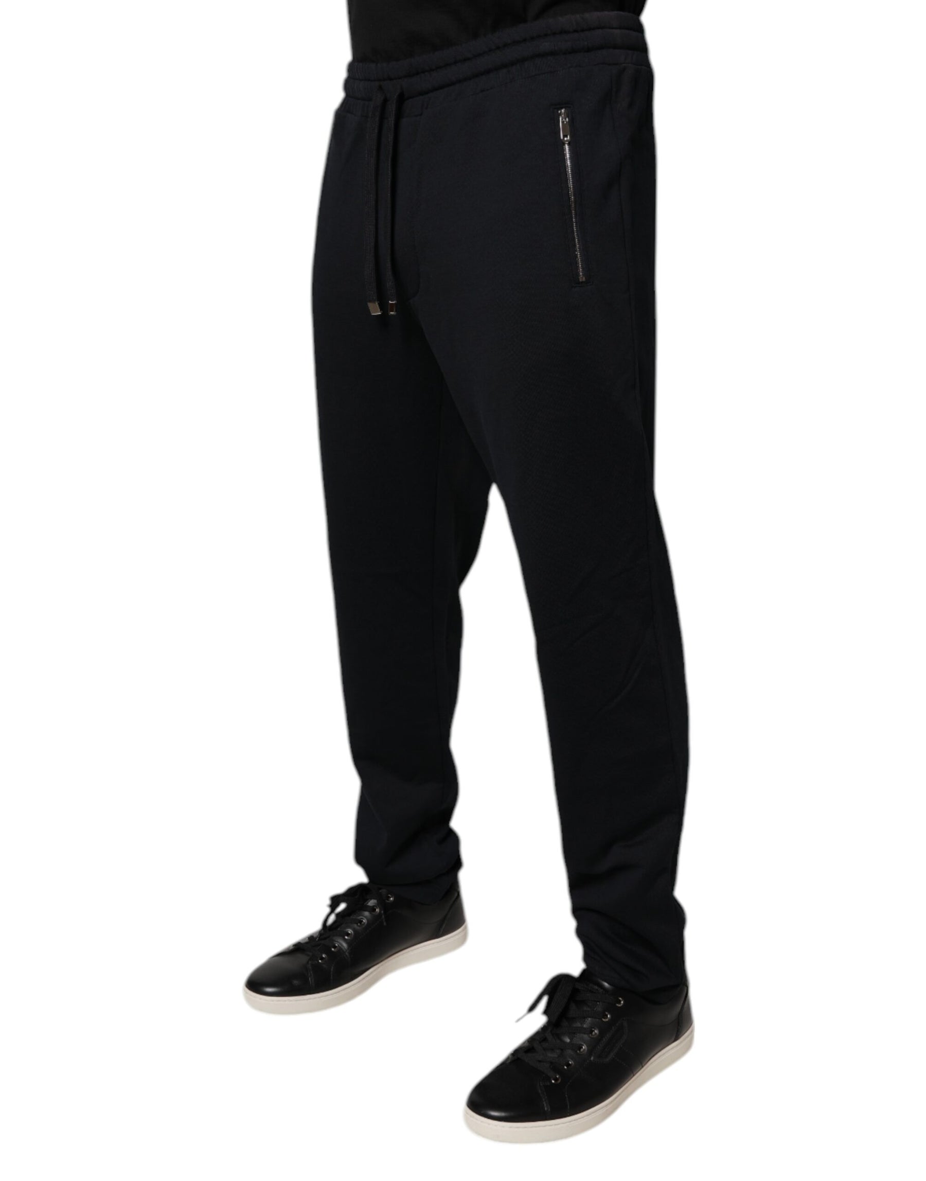 Dolce & Gabbana Blue Cotton Jogger Jogging Men Trouser Pants | Regal Royce