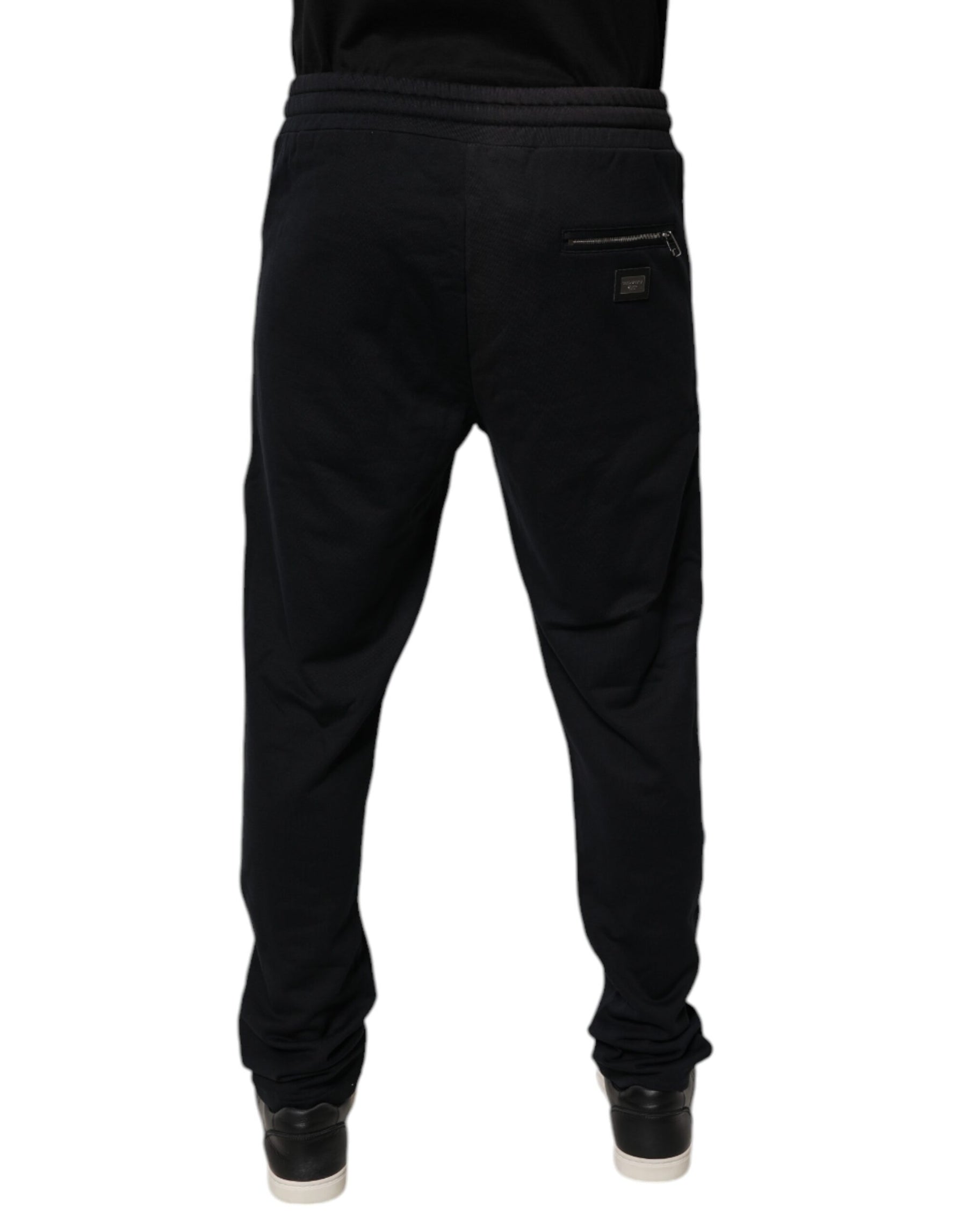 Dolce & Gabbana Blue Cotton Jogger Jogging Men Trouser Pants | Regal Royce