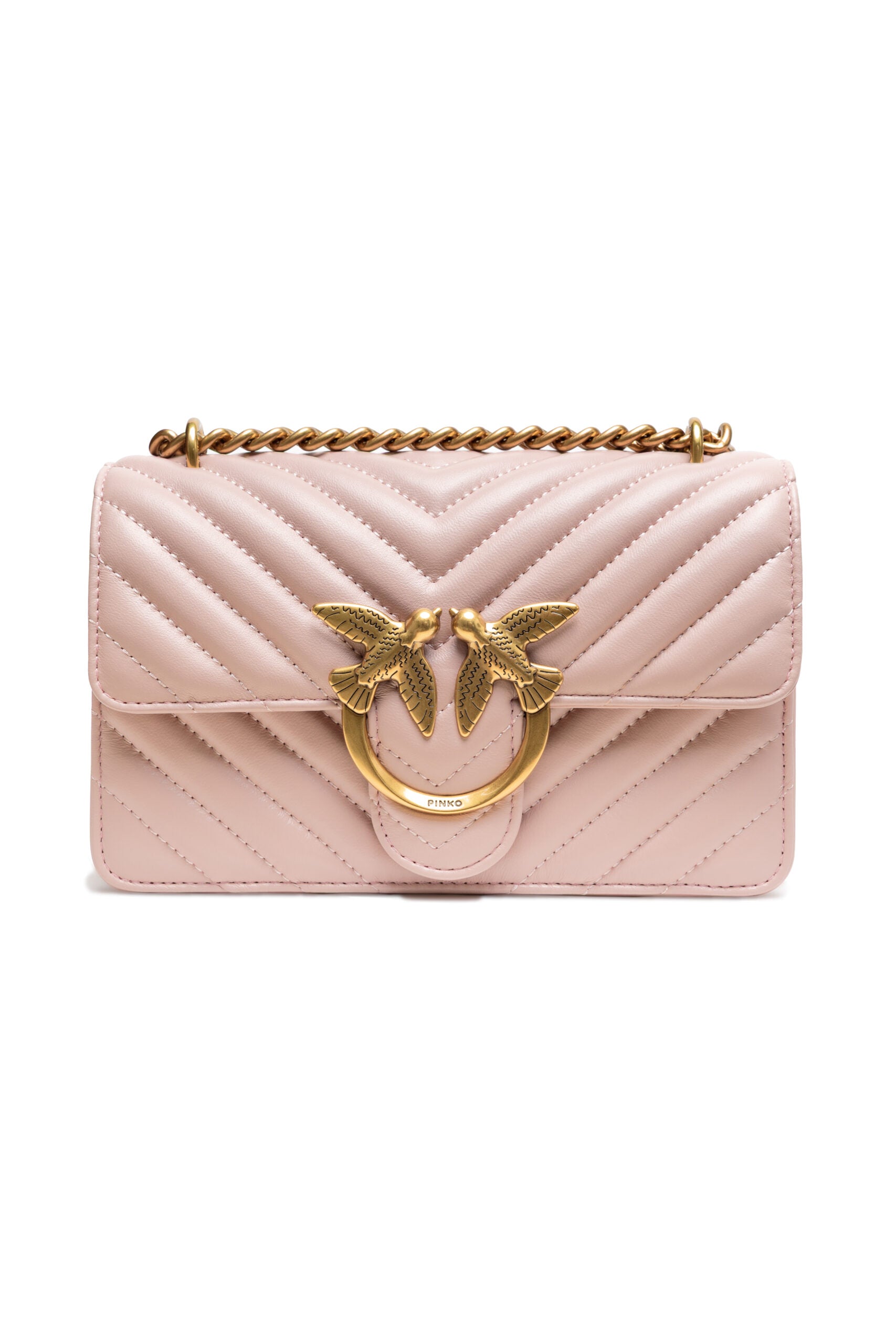 PINKO Powder Pink Love One Mini Shoulder Bag | Regal Royce