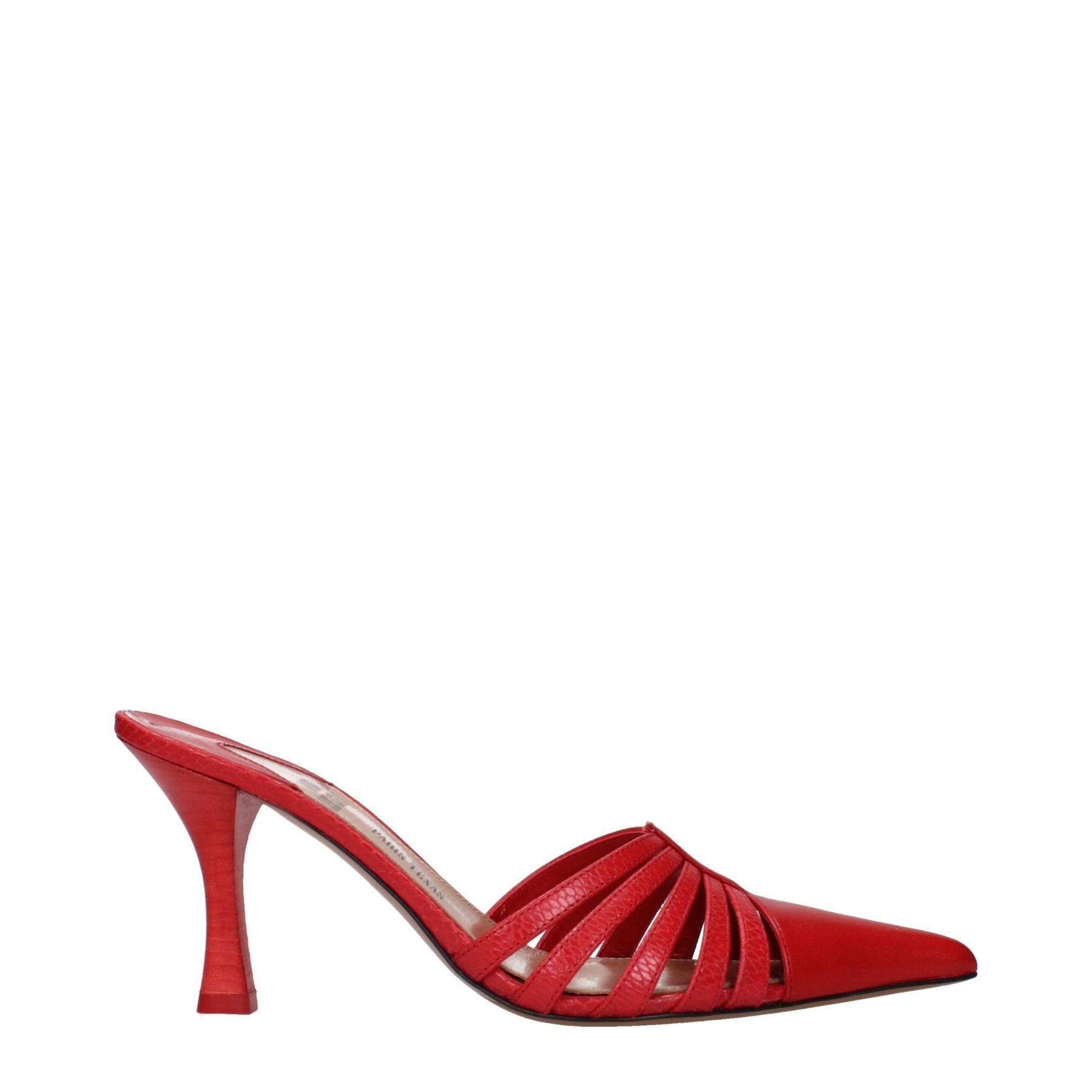 Paris Texas Red Leather Stiletto Heel Sandals | Regal Royce