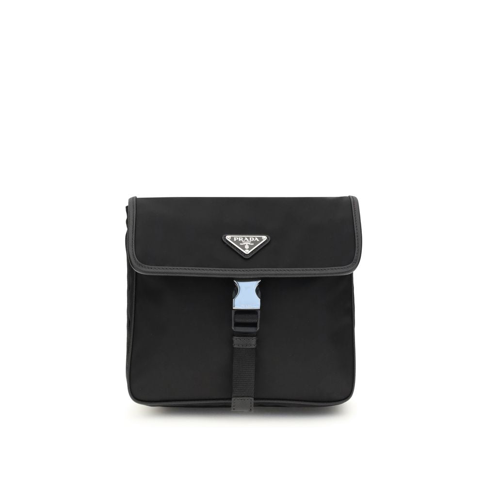Prada Black Recycled Polyamide Shoulder Bag | Regal Royce