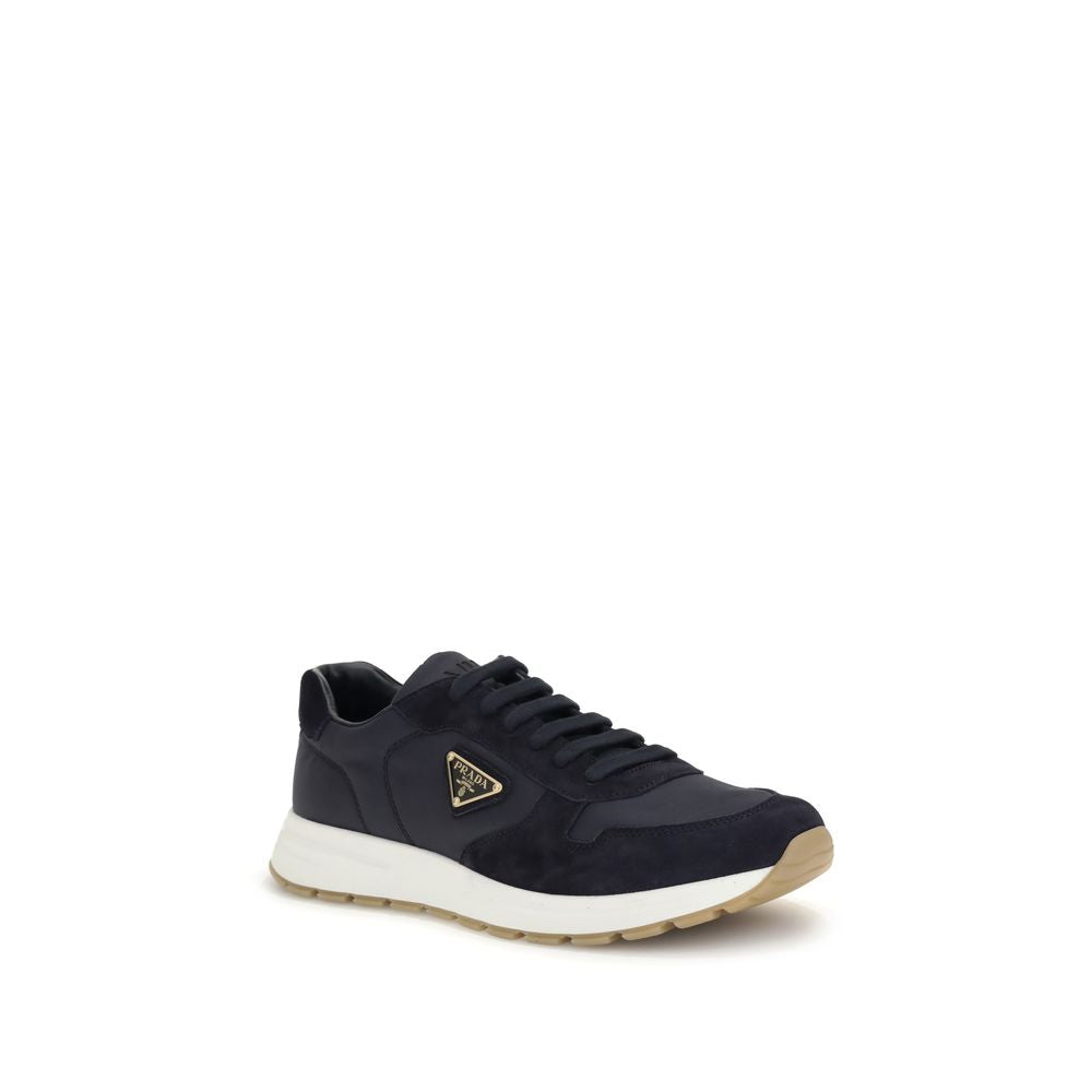 Prada Blue Recycled Polyamide Athletic Sneakers | Regal Royce