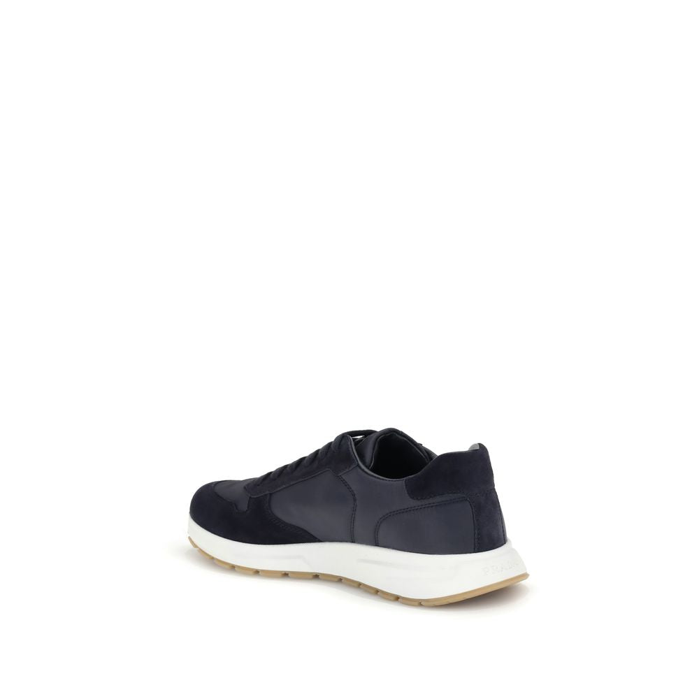 Prada Blue Recycled Polyamide Athletic Sneakers | Regal Royce