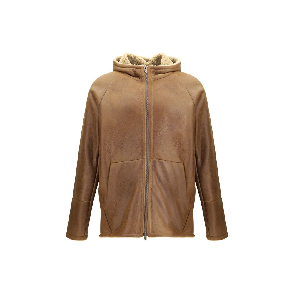 Salvatore Santoro Brown Leather Coat | Regal Royce