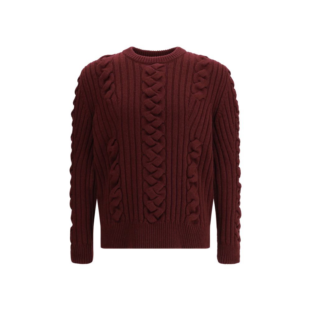 Alexander McQueen Bordeaux Fur Cashmere Sweater | Regal Royce