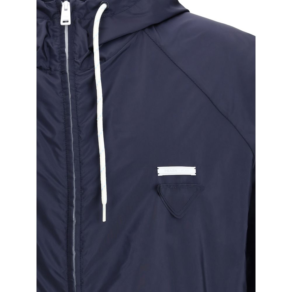 Prada Blue Recycled Polyamide Shell Jacket | Regal Royce