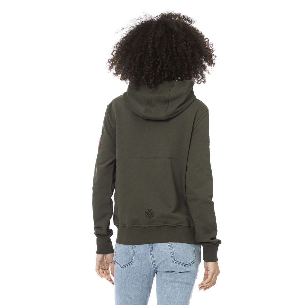 Mr&Mrs Italy Green Cotton Women Hoodie | Regal Royce