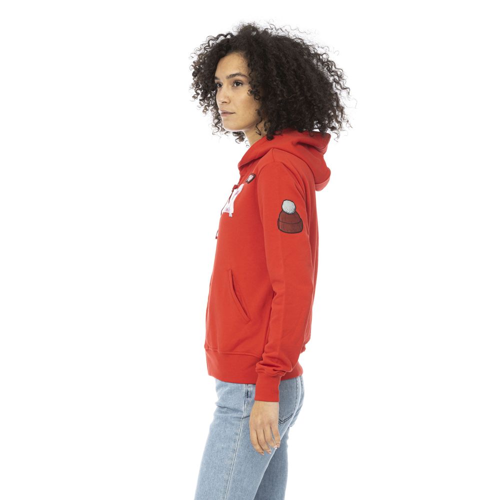 Mr&Mrs Italy Red Cotton Women Sweatshirt Top | Regal Royce