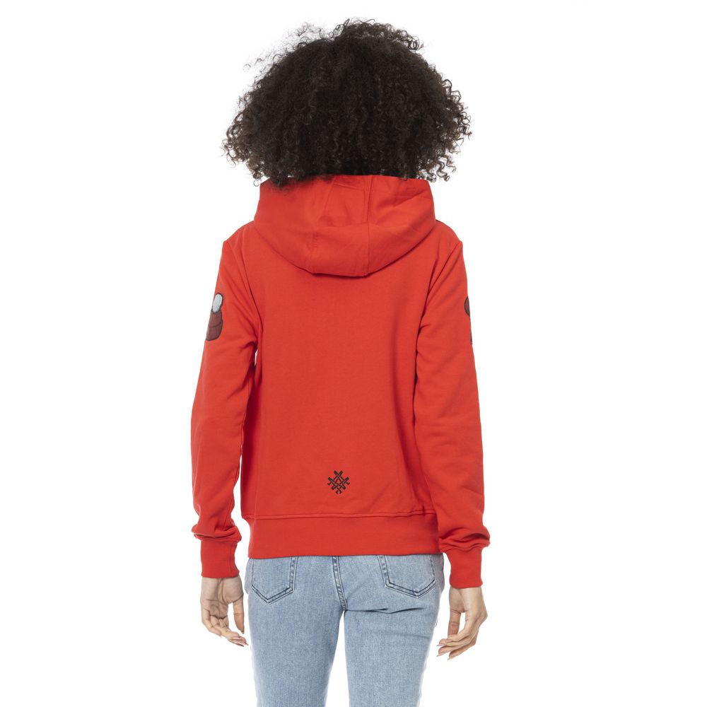 Mr&Mrs Italy Red Cotton Women Sweatshirt Top | Regal Royce