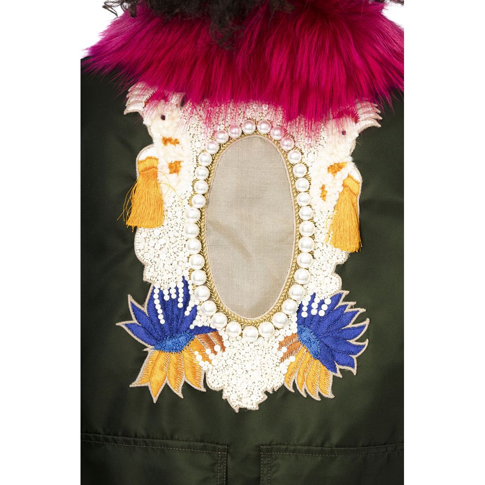 Mr&Mrs Italy Green Polyamide Women Bomber Jacket | Regal Royce