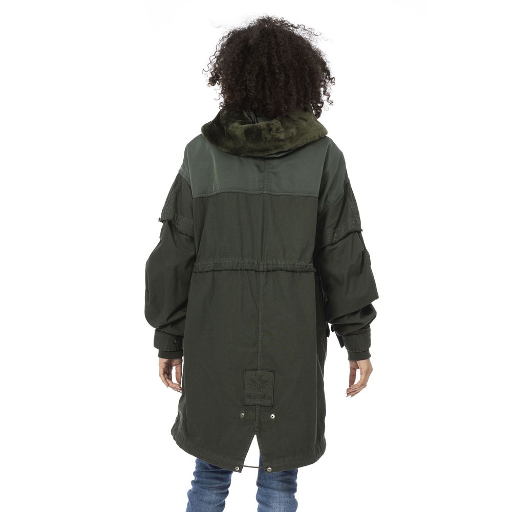 Mr&Mrs Italy Green Cotton Women Parka | Regal Royce