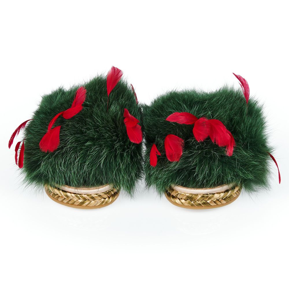 Mr&Mrs Italy Green Lamb Leather Women Sandal | Regal Royce