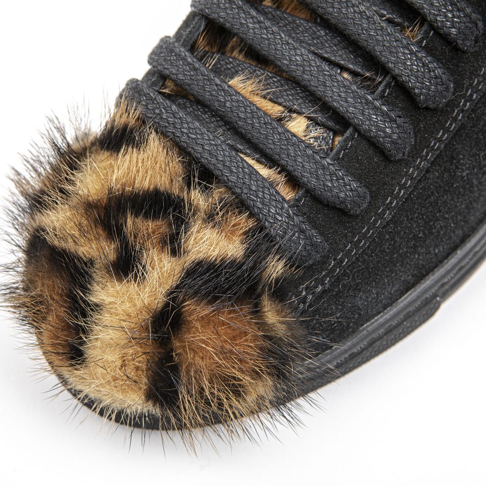 Mr&Mrs Italy Black Leather Women Sneaker | Regal Royce