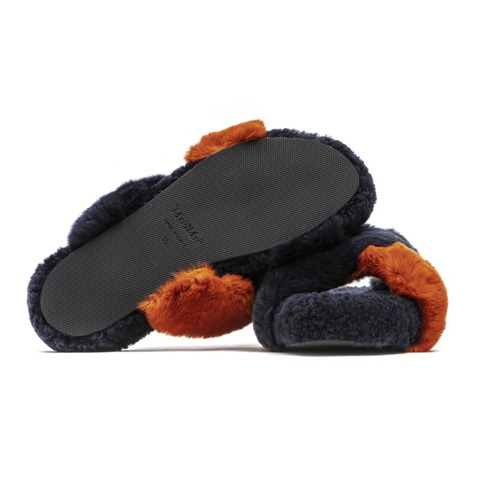 Mr&Mrs Italy Blue Rabbit Fur Women Sandal | Regal Royce
