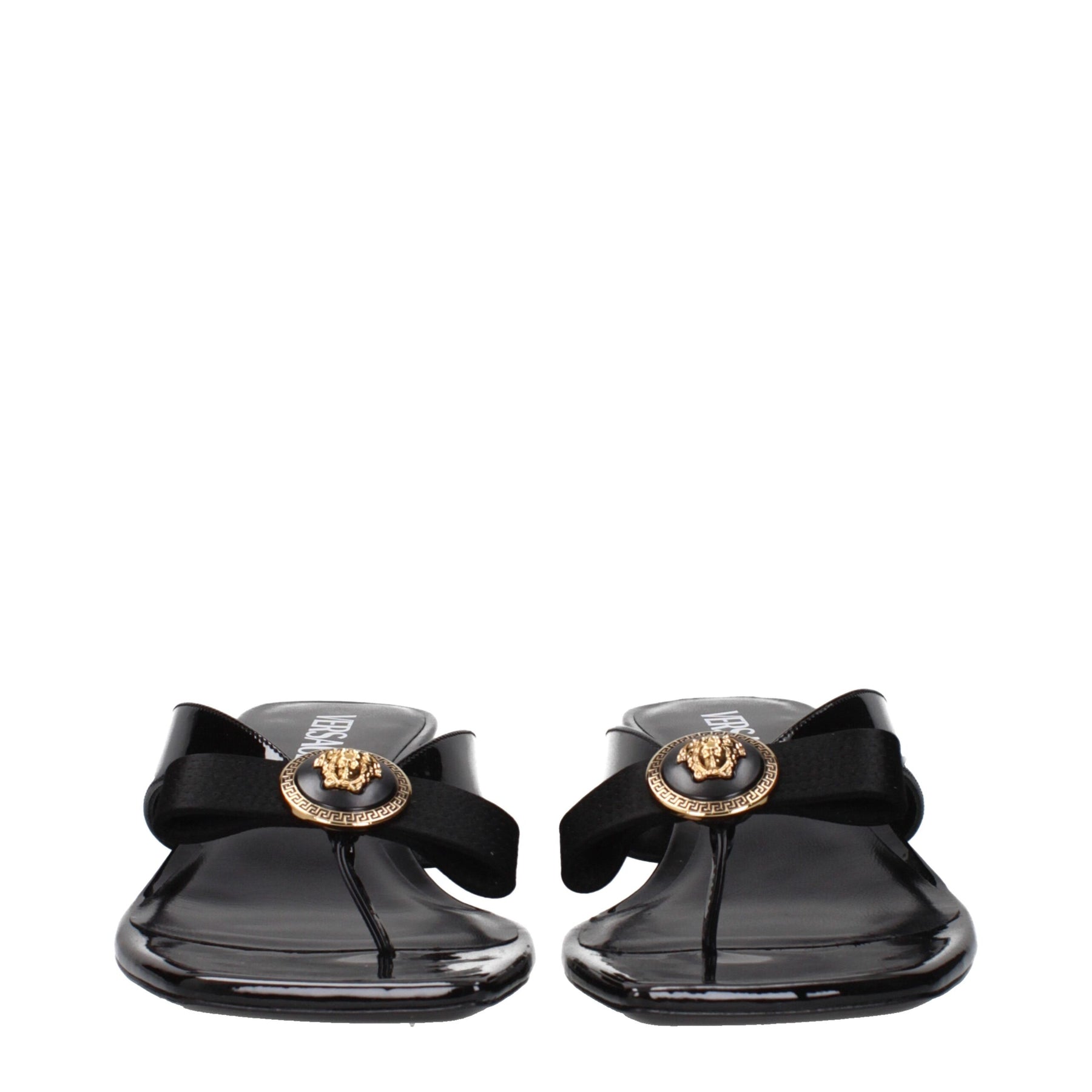 Versace Black Leather Stiletto Heel Sandals | Regal Royce