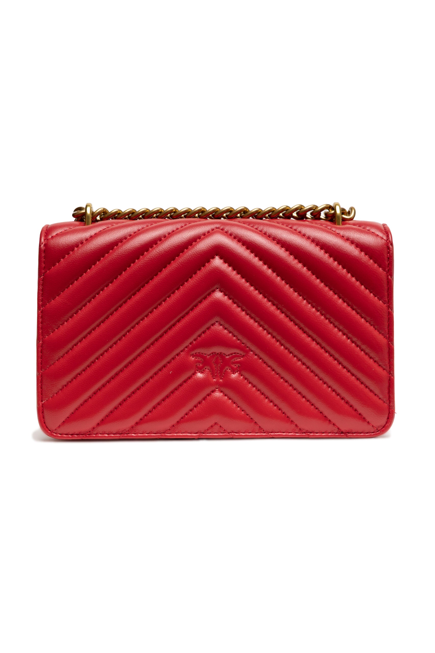 PINKO Red Leather Love One Mini Shoulder Bag | Regal Royce