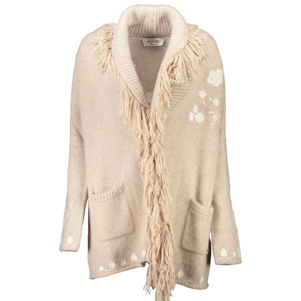 Blugirl Beige Polyamide Women Cardigan | Regal Royce