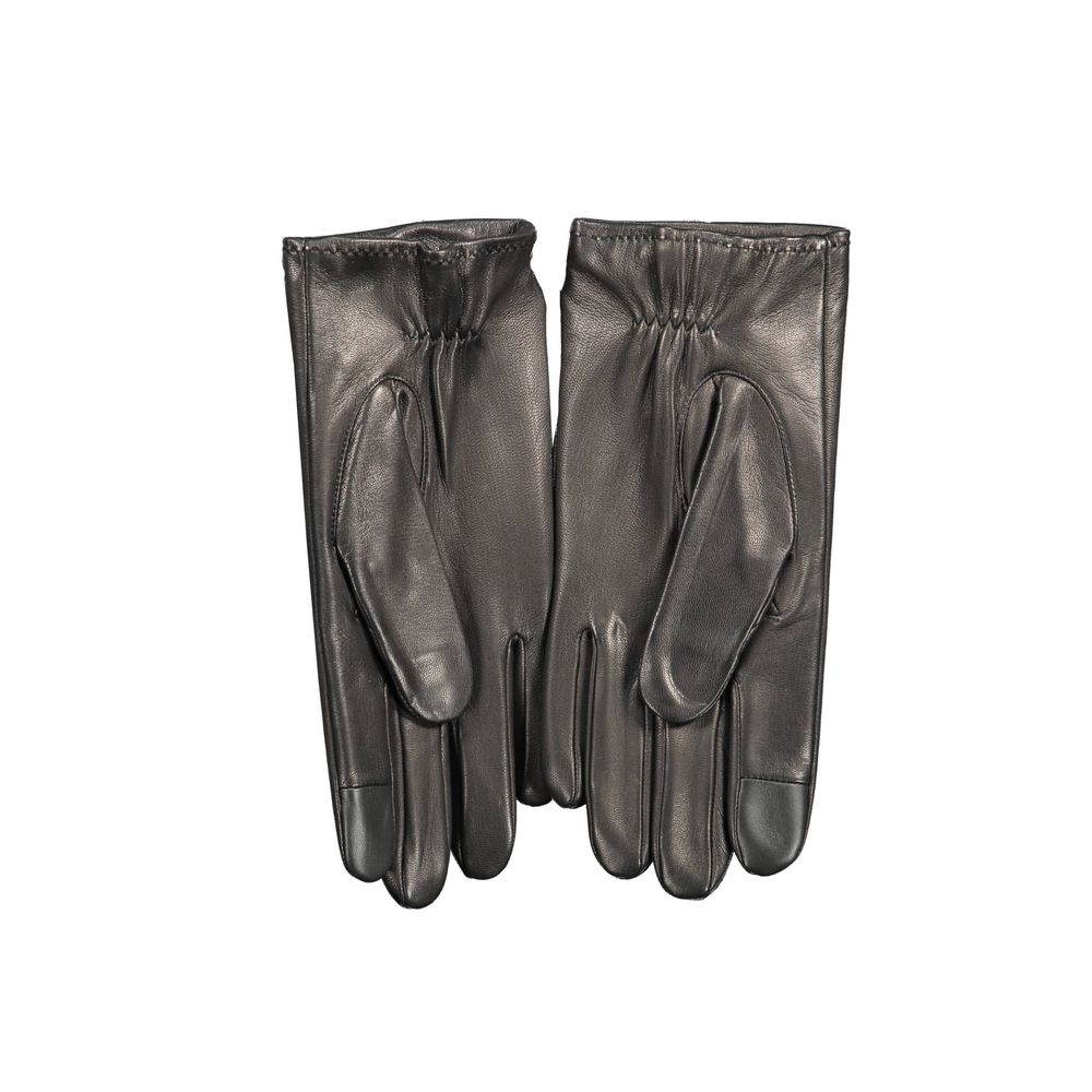 Tommy Hilfiger Black Leather Men's Glove | Regal Royce