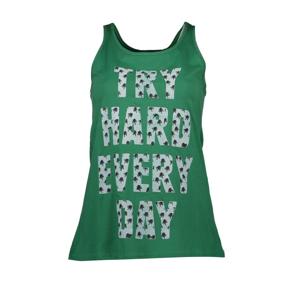 Silvian Heach Verde Cotton Women Tank Top | Regal Royce