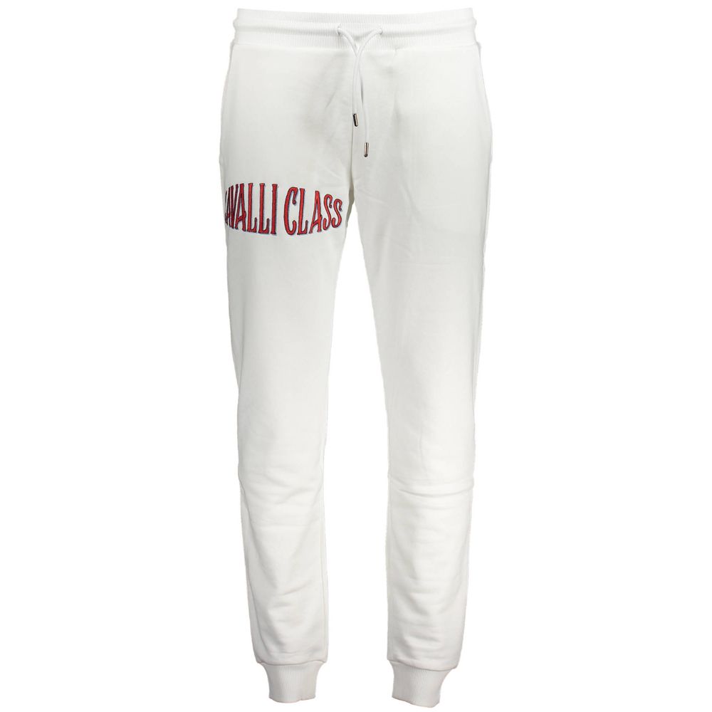 Cavalli Class Bianco Cotton Men's Sweatpant | Regal Royce
