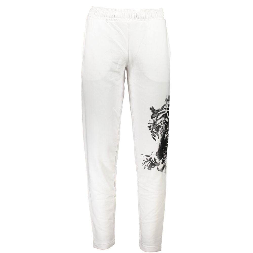 Cavalli Class Bianco Cotton Men's Track Pant | Regal Royce