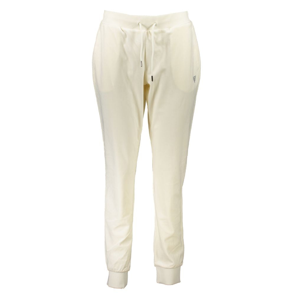 Guess Jeans White Polyester Women's Track Pant | Regal Royce