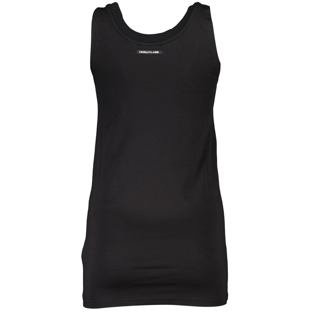 Cavalli Class Black Cotton Women Tank Top | Regal Royce