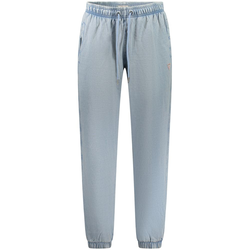 Guess Jeans Azzurro Cotton Men's Sport Trouser | Regal Royce