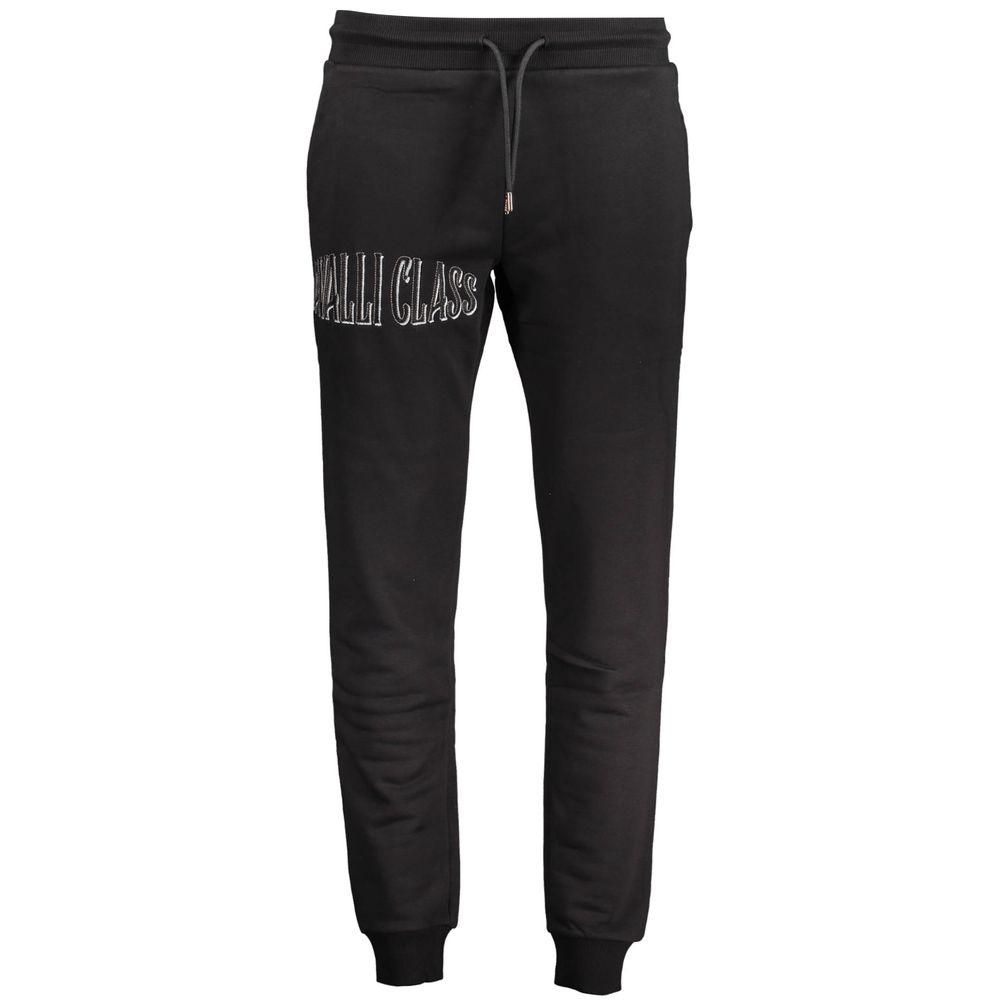 Cavalli Class Black Cotton Men's Sweatpants | Regal Royce