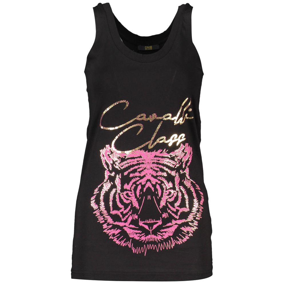 Cavalli Class Black Cotton Women's Tank Top | Regal Royce